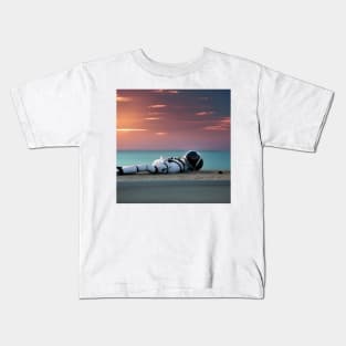 Relaxing Astronaut Kids T-Shirt